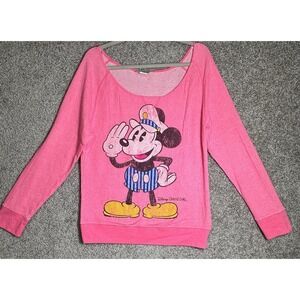 Disney Cruise Line Minnie Mouse Pink Sweatshirt XL Salute Graphic Pullover